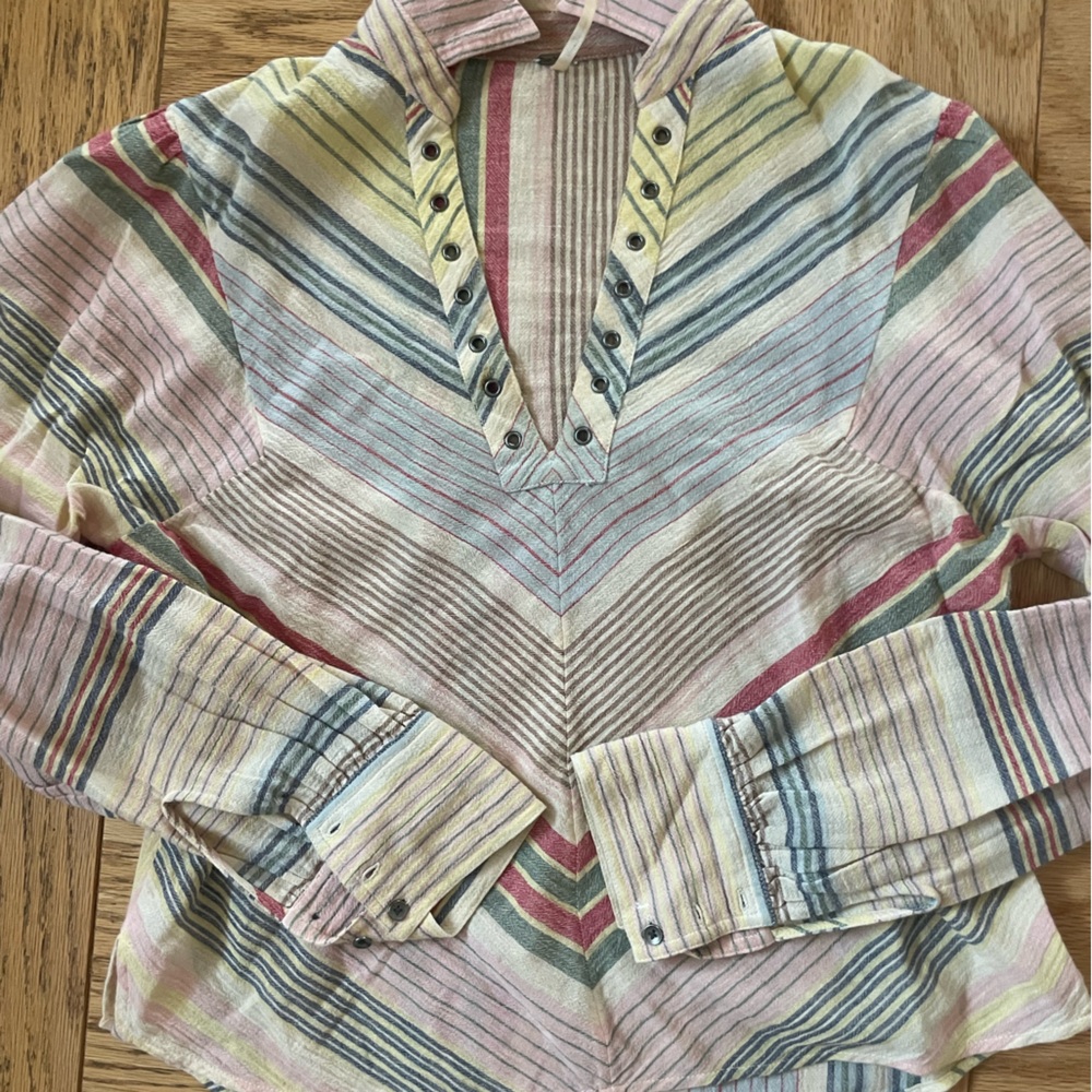 Free PeopleStriped Multicolor Shirt S